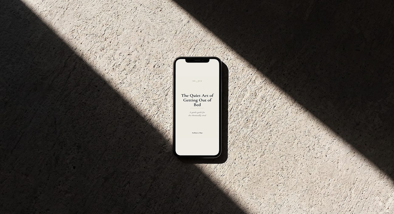 The Quiet Art of Getting Out of Bed on a phone