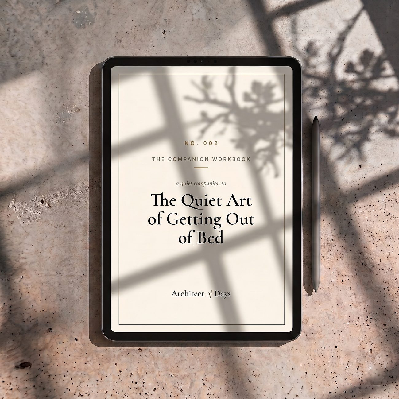 Companion Workbook No. 002 on a tablet