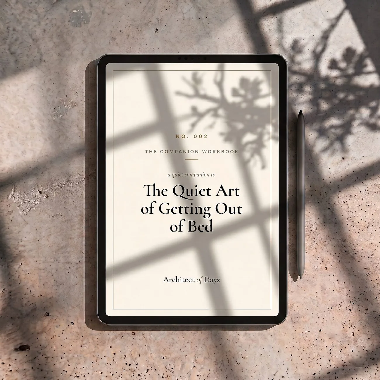 Companion Workbook No. 002 on a tablet