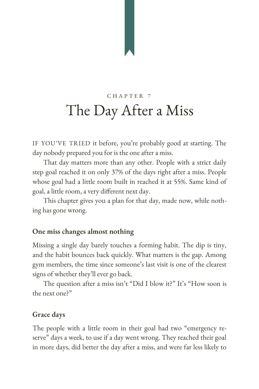 The first page of Chapter 7, The Day After a Miss